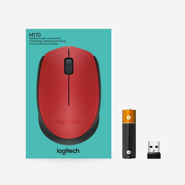 Logitech M330 SILENT PLUS - mus - 2.4 GHz - röd