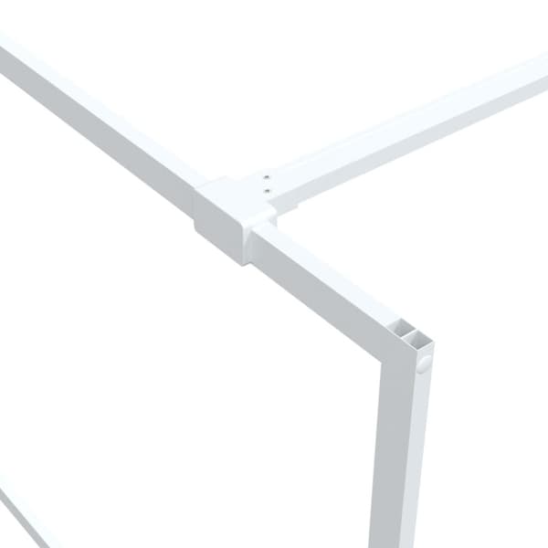 Duschvägg vit 90x195 cm klart ESG-glas