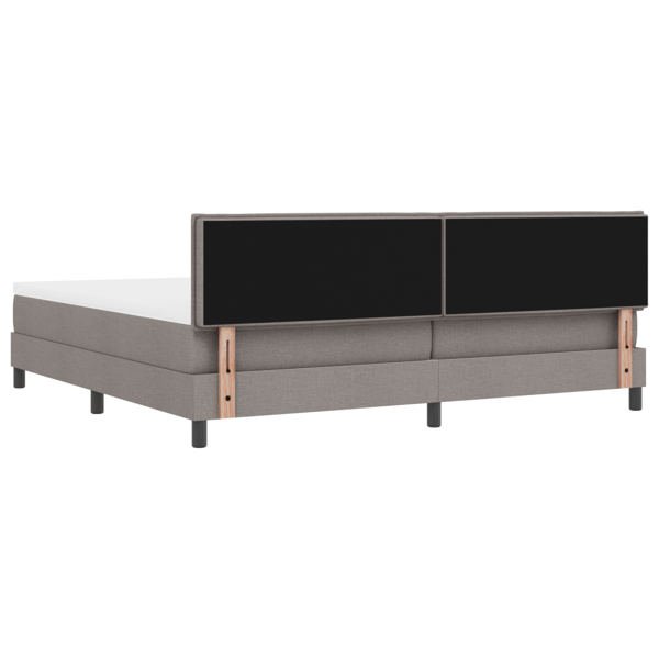 Bäddfjäder med LED-ljusslingor Taupe 200 x 200 cm tyg