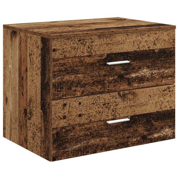 Badrumsmöbelset 3 st Gammalt trä 49,5 x 44,5 x 65,5 cm