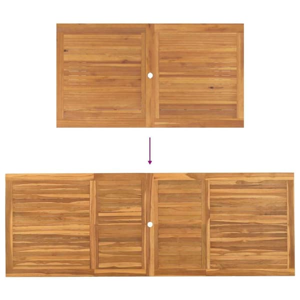 Trädgårdsmöbelset 9 pcs Brun Massivt teakträ