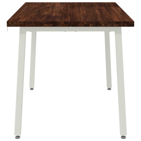 120 x 70 x 75 cm Massivt Akaciaträ Mörkbrun och Vit Rektangulär