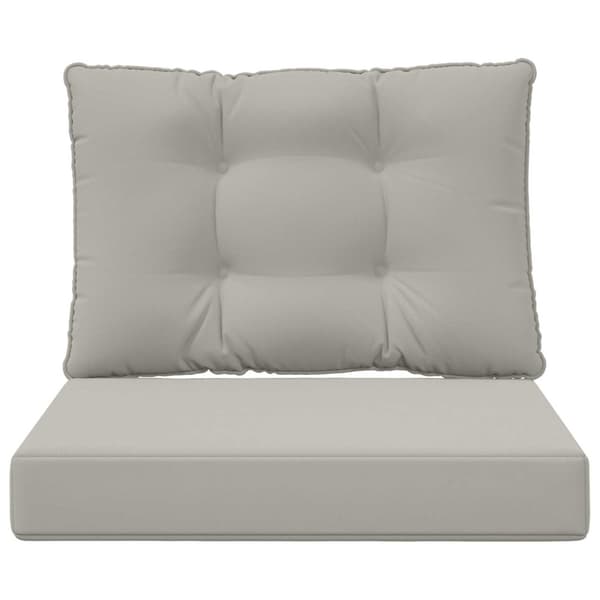 Utomhus Soffa Kudde 2 pcs Grå Polyester