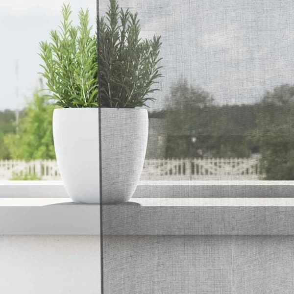 Voile gardiner med öglor 2 st mörkgrå 140x245 cm