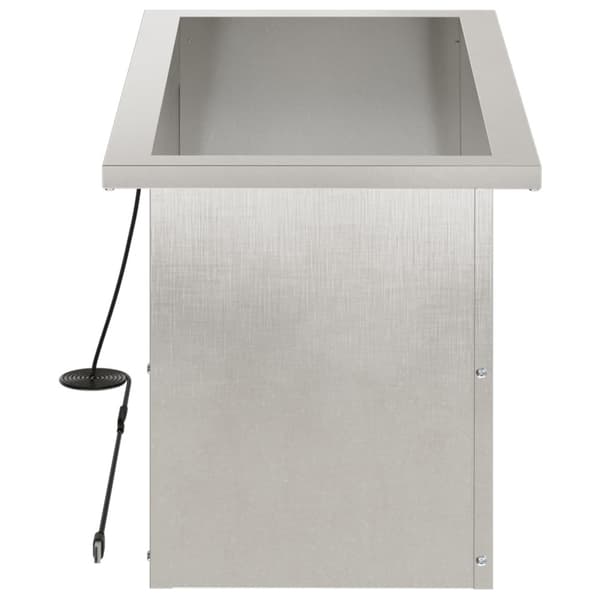 Odlingslåda med LED Silver 30 x 60 x 30 cm Rostfritt stål