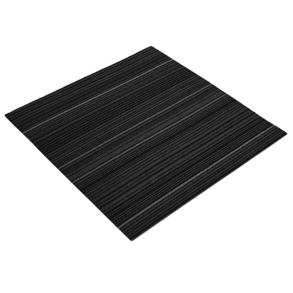 Mattan platta Randig Mörkgrå 50 x 50 cm 36 pcs PP och Bitumen