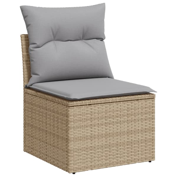 Trädgårdsoffset 13 pcs Beige konstrotting