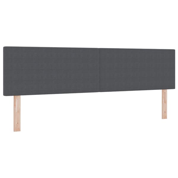 LED Box Säng Mörkgrå och vit 180 x 200 cm Kordread tyg