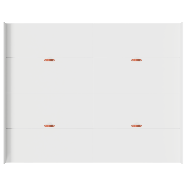 Förvaringssängram med låda Vit 140 x 200 cm Konstruerat trä