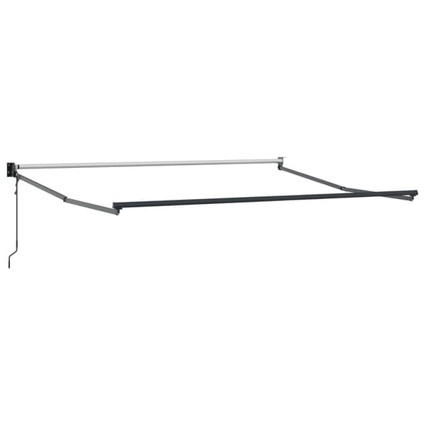 Utdragbar markis Röd och Vit 300 x 250 cm Polyester och metall