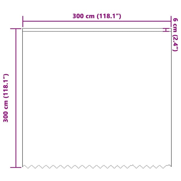 Spetsgardin med gardiner Blommor Vit 300 x 300 cm Polyester