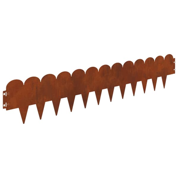 Kant för gräsmatta 30 pcs 103 x 20 cm Stål Rostig