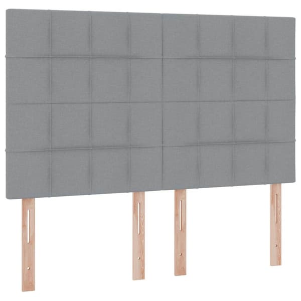Förvaringssäng med madrass Ljusgrå 140 x 200 cm Polyester
