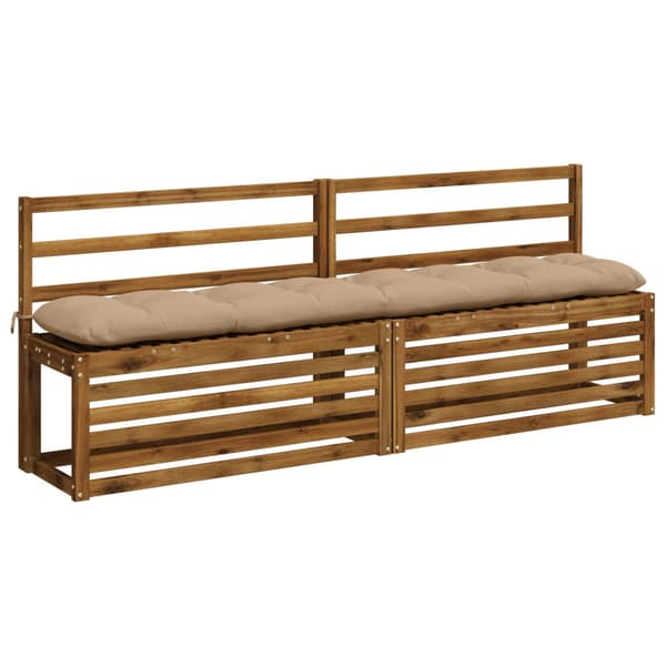 Bänk Kuddar VIANEN 2 st 100% Polyester Sand 200 x 30 x 12 cm