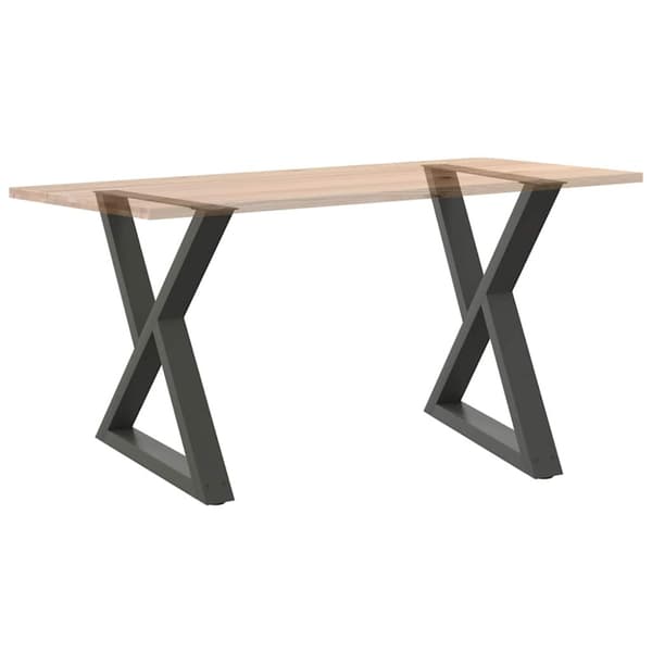 Matbordsben 2 st antracit 80x(72-73,3) cm stål