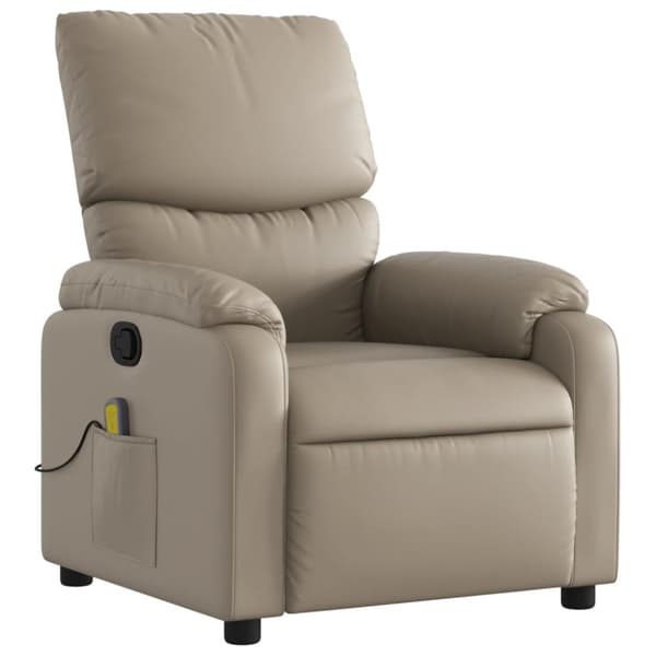 Massagefåtölj cappuccino konstläder