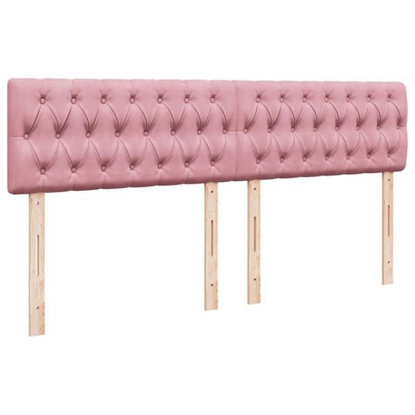 Ramsäng med madrass rosa 200x200 cm sammet