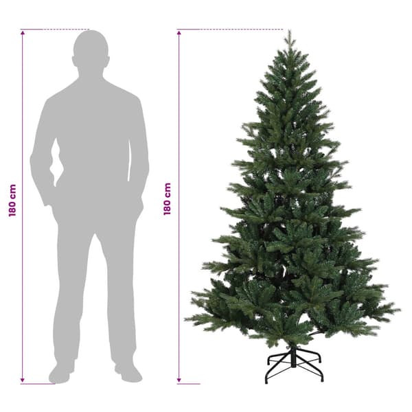 Plast Hingad Julgran 180 cm PVC och metall Grön