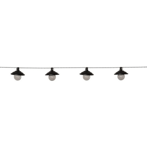 Ljusslinga solcell LED Globe 1,8m Svart, Vit