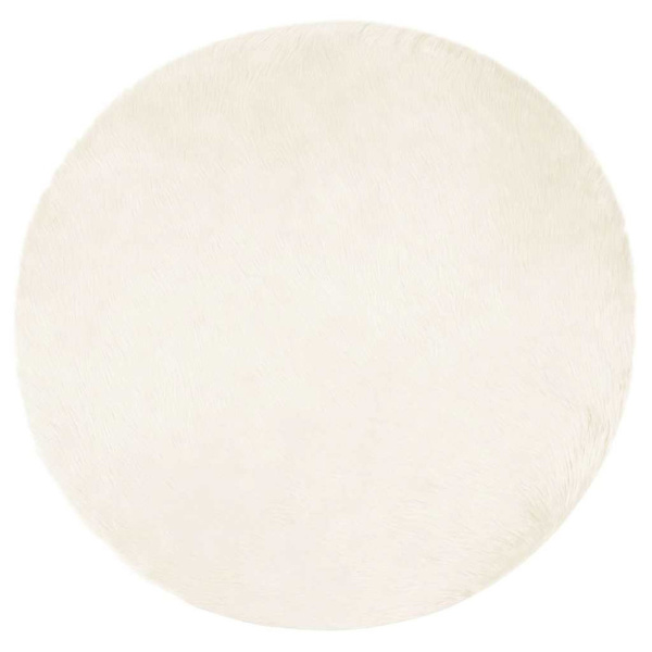 Fuskfäll matta TAFALLA Vit Ø 100 cm Polyester