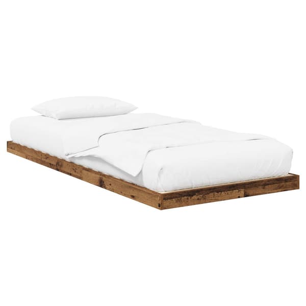 Sängram Gammalt trä 75 x 190 cm Konstruerat trä