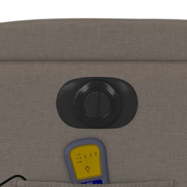 Elektrisk massagefåtölj taupe tyg