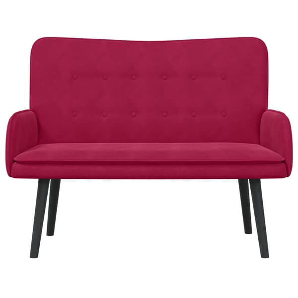 Tvåsitssoffa Vinröd 115 x 61 x 87 cm Sammet