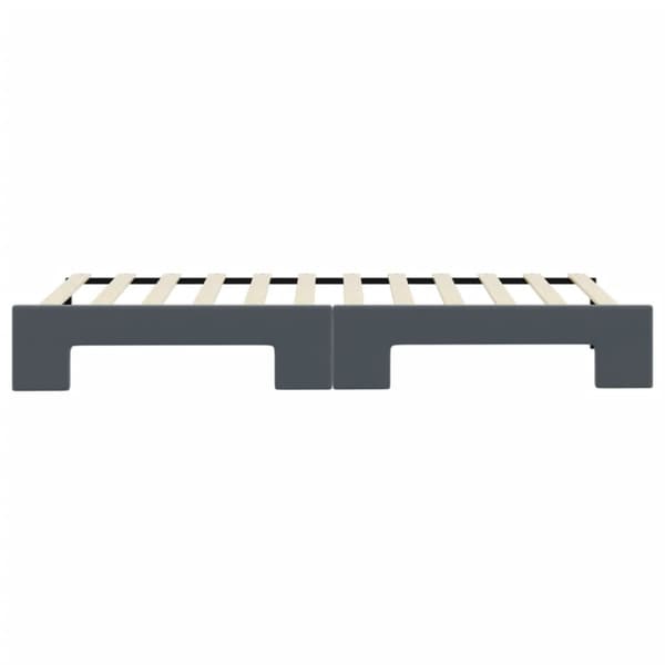Dagbädd utdragbar mörkgrå 80x200 cm sammet