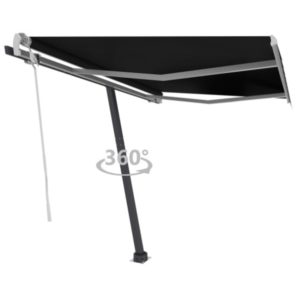 Fristående markis manuellt infällbar 350x250 cm antracit