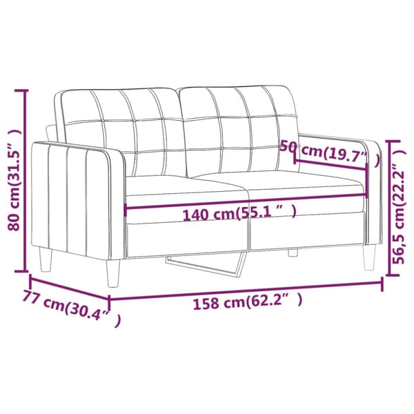 2-sitssoffa Grädde 140 cm konstläder