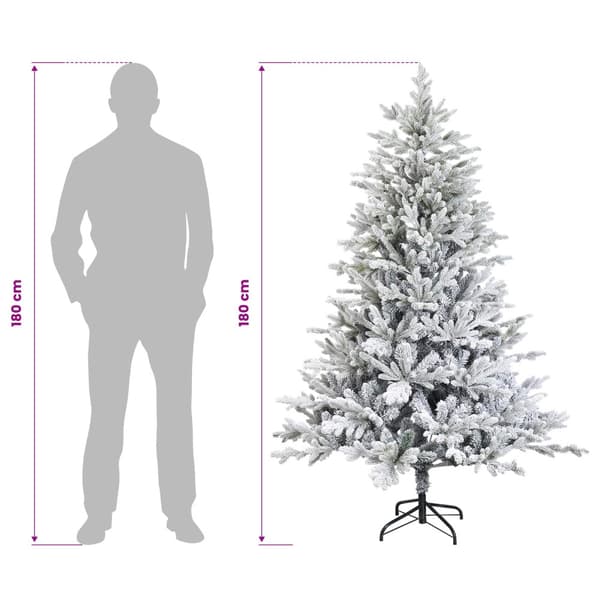 Plast Hingad Julgran 180 cm 300 LED-lampor Varmvit
