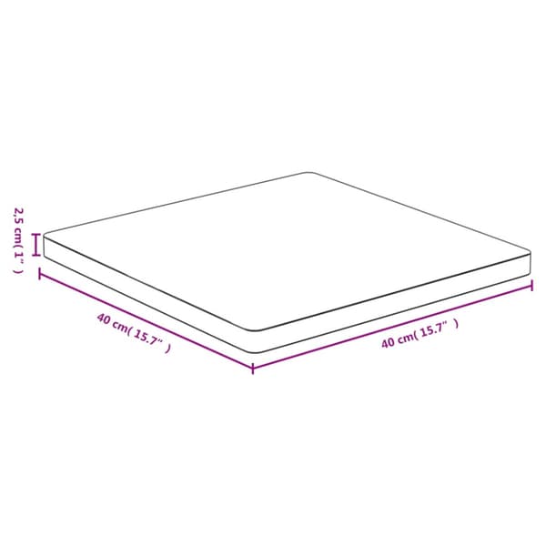 Bordsskiva 40x40x2,5 cm bambu