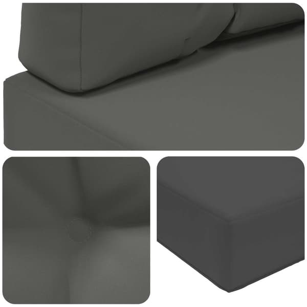 Utomhus Soffa Kudde 2 pcs Antracit Polyester