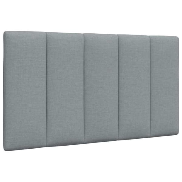 Bed with Mattress "Hanko" Light Grey 90x190 cm Fabric
