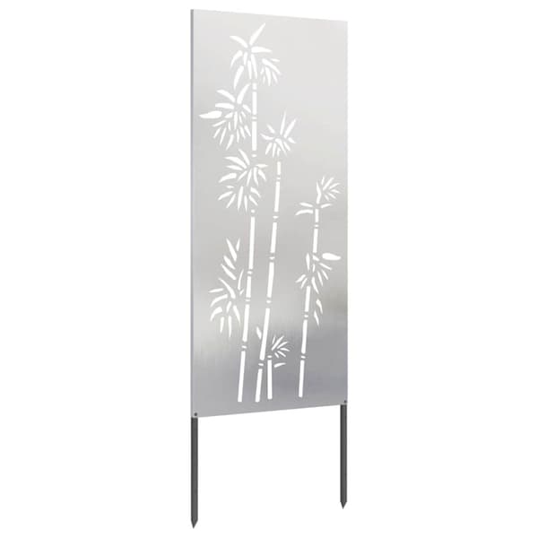 Trädgårds integritetsskärm Silver 50 x 140 cm Rostfritt stål
