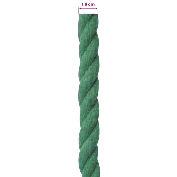 Rep Grön 1,6 x 1,6 x 5000 cm Bomull