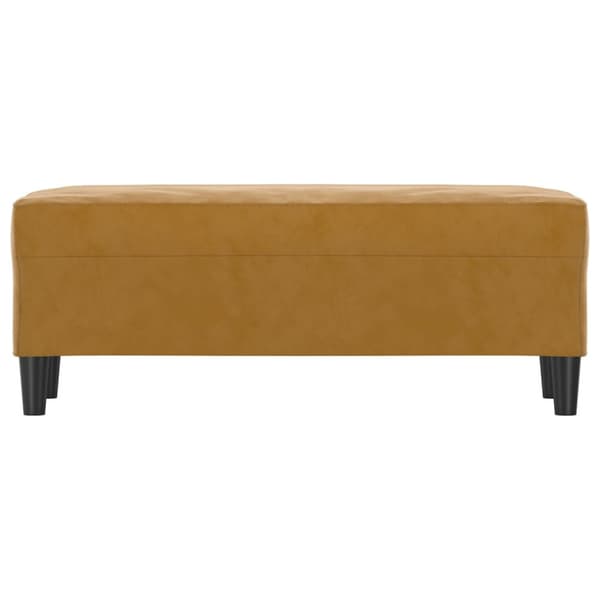 Bänk brun 100x35x41 cm sammet