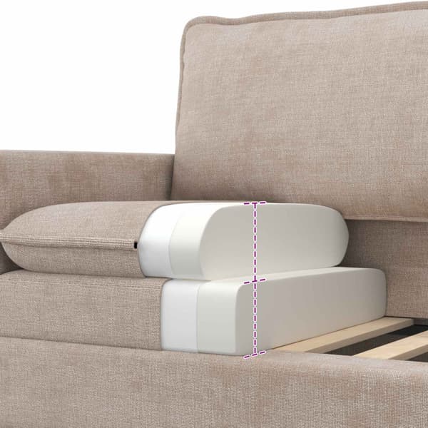 Soffset 2 pcs Beige Polyester