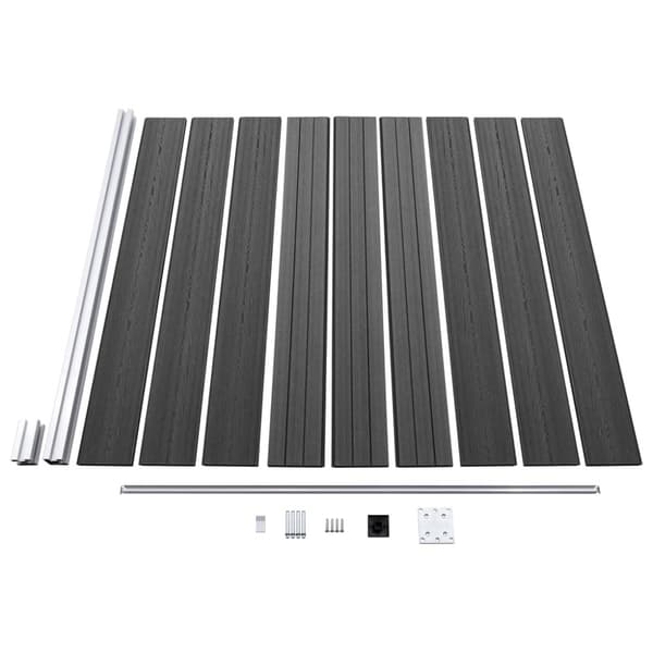 Staketpanel WPC 872x186 cm svart