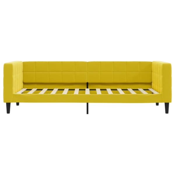 Dagbädd med madrass gul 80x200 cm sammet