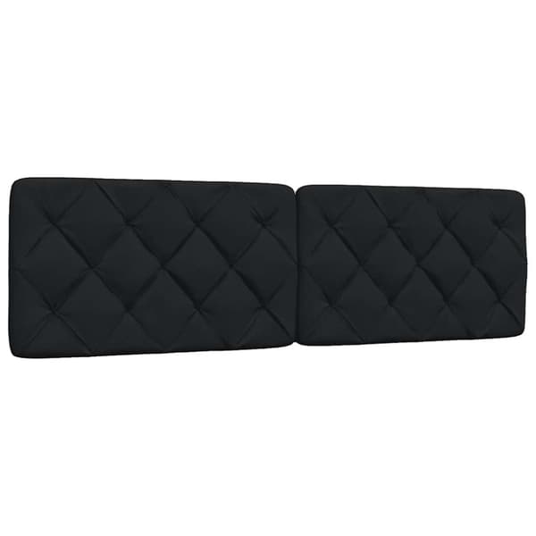 Headboard Cushion Black 180 cm Fabric