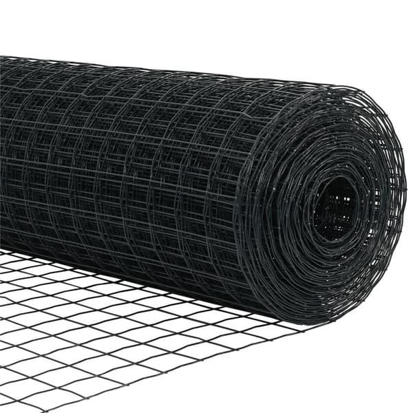 Stängsel med stolpe Grå 1 x 10 m Stål och PVC