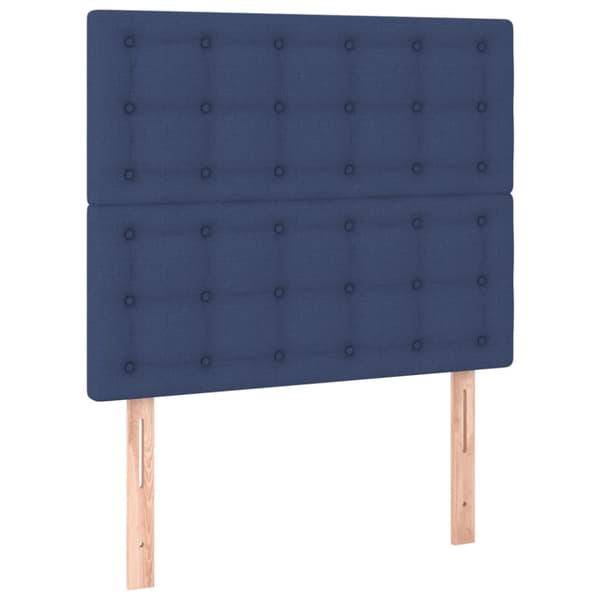 Sängram utan madrass blå 100x200 cm tyg