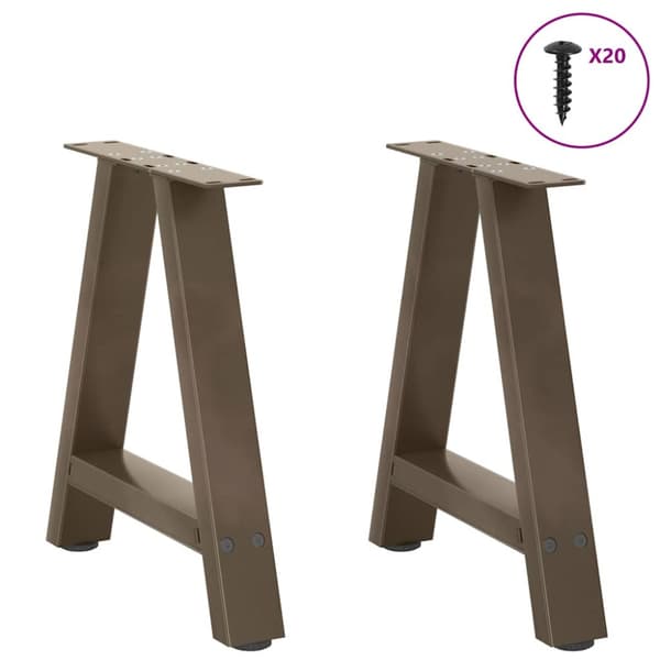 Soffbordsben A-formade 2 st 50x(42-43) cm stål