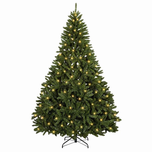 Plast Hingad Julgran 210 cm 400 LED-lampor Varmvit stål
