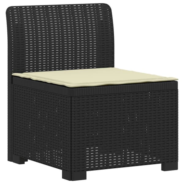 4-sits Trädgårdsoffa med Kuddar Rattan Look PP Antracit