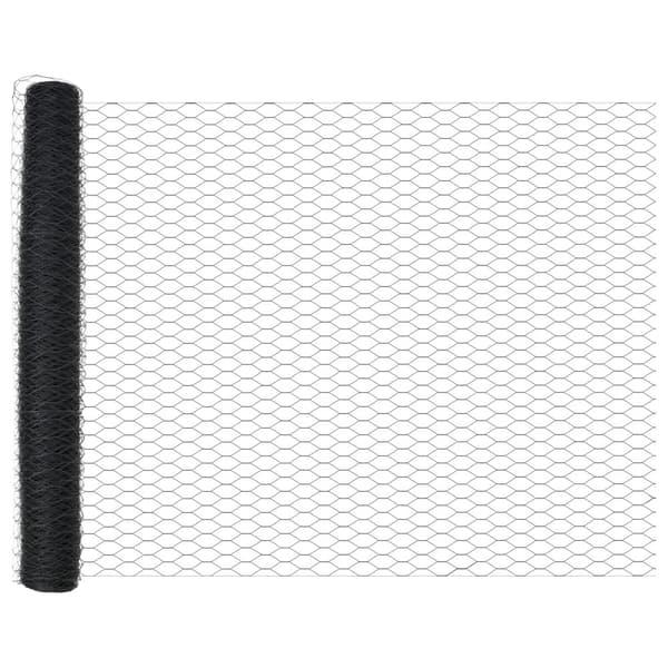 Hexagonstängsel Grå 1 x 100 m PVC
