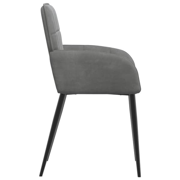 Matstolar 4 pcs Sammet Mörkgrå 57 x 50 x 85 cm