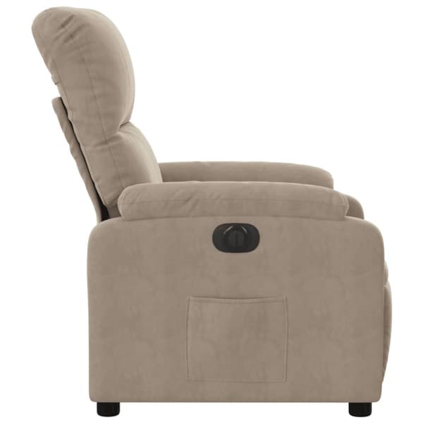 Elektrisk reclinerfåtölj taupe mikrofibertyg