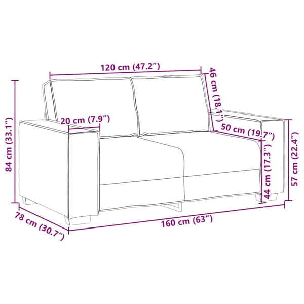 Soffa 2-sits mörkgrön 160x78x84 cm sammet